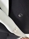 SUPER WHOLESALE| Contrast Color Hidden Button Tailored Blazer