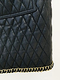 SUPER WHOLESALE| Embossing Leather Skirt with Gold Button