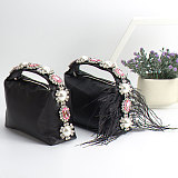 SUPER WHOLESALE|  Pearl and Fringe Purse