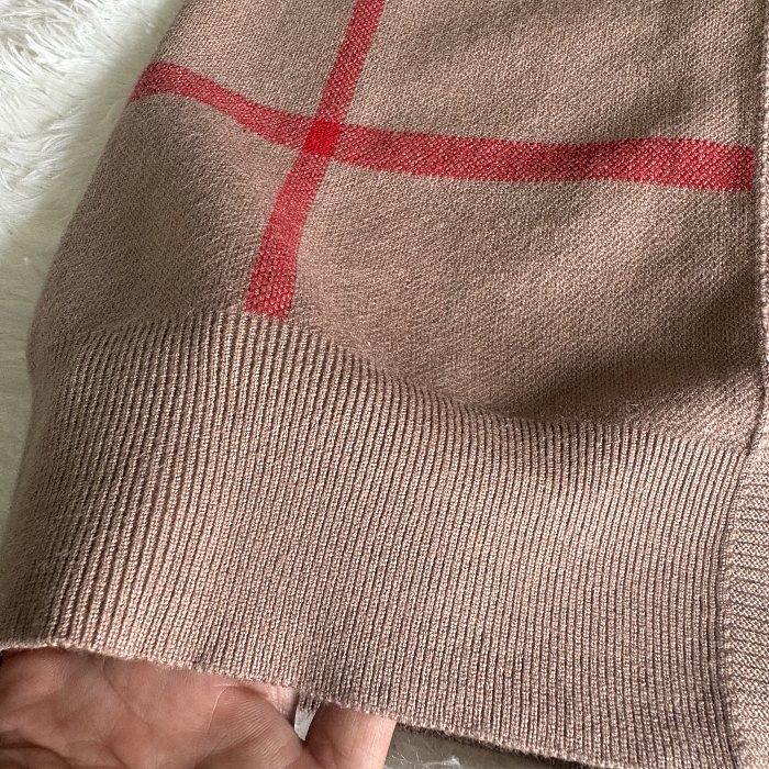 SUPER WHOLESALE| Plaid Knitted Cardigan Top