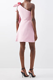 SUPER WHOLESALE|  Bows One Shoulder Mini Dress