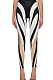SUPER WHOLESALE|  Patchwork Leggings in White and Blue