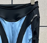SUPER WHOLESALE|  Mugler Patchwork Leggings in Blue