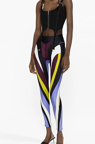 SUPER WHOLESALE|  Patchwork Leggings in Contrast Colors