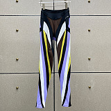 SUPER WHOLESALE|  Patchwork Leggings in Contrast Colors