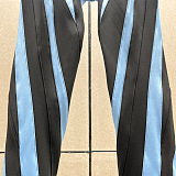 SUPER WHOLESALE|  Mugler Patchwork Leggings in Blue