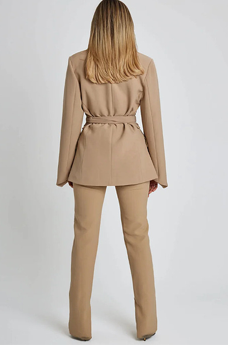 SUPER WHOLESALE|  Tie Waist Blazer Set