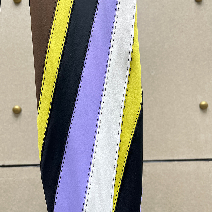 SUPER WHOLESALE|  Patchwork Leggings in Contrast Colors