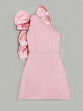 SUPER WHOLESALE|  Bows One Shoulder Mini Dress