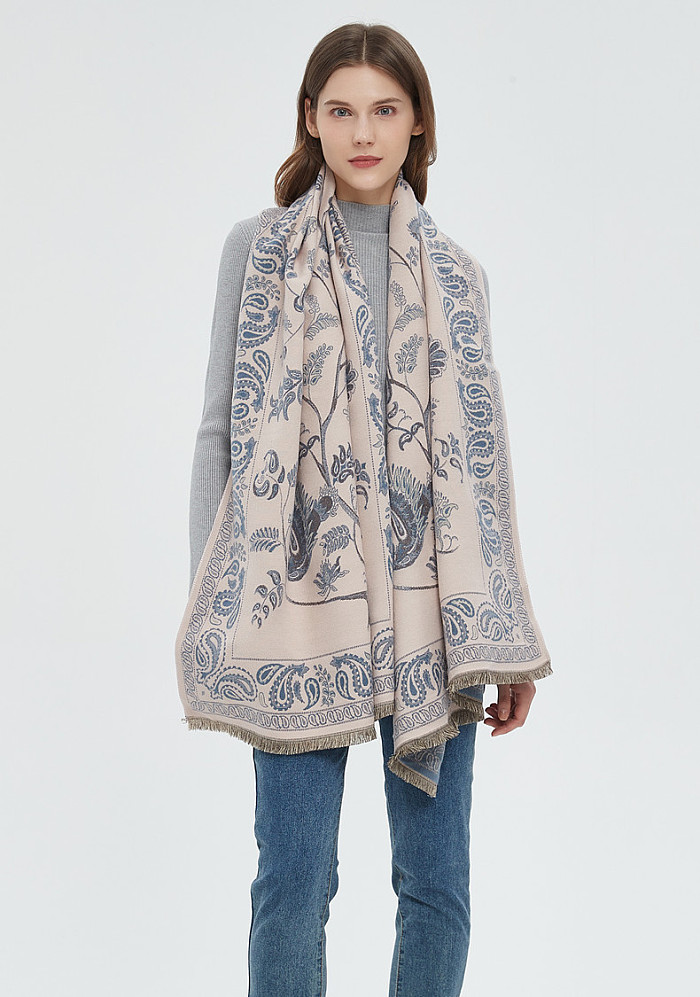 SUPER WHOLESALE|  Two-in-one Scarf Shawl (Length: 190 centimeter)