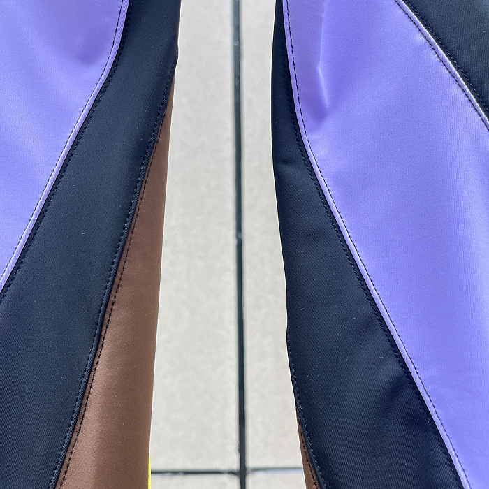 SUPER WHOLESALE|  Patchwork Leggings in Contrast Colors