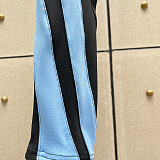 SUPER WHOLESALE|  Mugler Patchwork Leggings in Blue