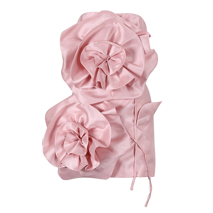SUPER WHOLESALE|  Big Rose Strapless Mini Dress