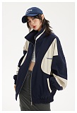 SUPER WHOLESALE|  Patchwork Track Jacket in Two Tones
