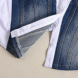 SUPER WHOLESALE|  Lantern Sleeve Patchwork Shirt