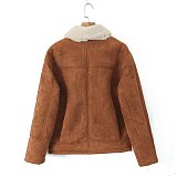 SUPER WHOLESALE|  Warm Vintage Lamb Wool Loose Casual Jacket