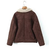 SUPER WHOLESALE|  Warm Vintage Lamb Wool Loose Casual Jacket