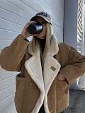 SUPER WHOLESALE|  Warm Vintage Lamb Wool Loose Casual Jacket