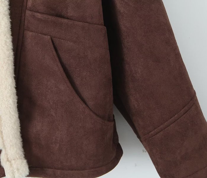 SUPER WHOLESALE|  Warm Vintage Lamb Wool Loose Casual Jacket