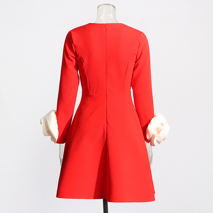 SUPER WHOLESALE| Big Rose Cuff  Dress