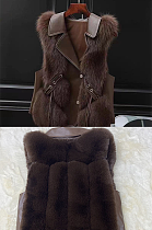 SUPER WHOLESALE| Furry Patchwork Vest