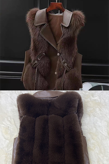 SUPER WHOLESALE| Furry Patchwork Vest
