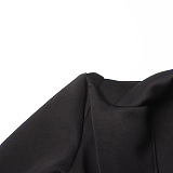 SUPER WHOLESALE|  Rhinestone Blazer Collar Dress