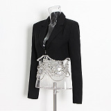 SUPER WHOLESALE| Rinestone Chain Skirt Set
