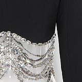 SUPER WHOLESALE| Rinestone Chain Skirt Set