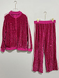 SUPER WHOLESALE| Sequins Bling Stripy Sporty Set