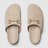 SUPER WHOLESALE| Horsebit  sShearling-lined Suede Mules