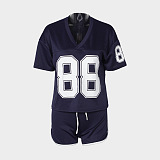 SUPER WHOLESALE| V Neck Jersey Sjhorts Set