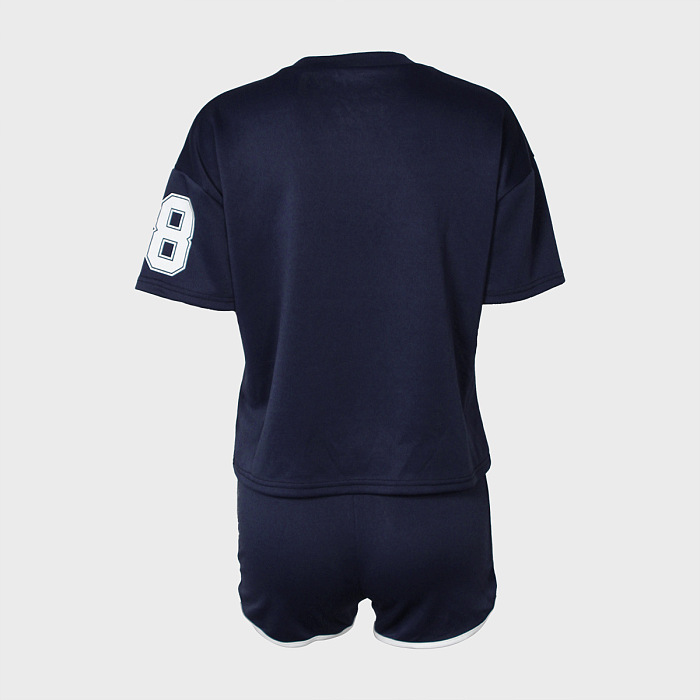 SUPER WHOLESALE| V Neck Jersey Sjhorts Set