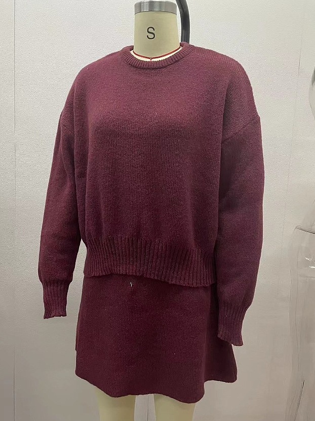 SUPER WHOLESALE | Cosy Suit in Wine Red