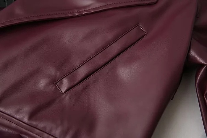 SUPER WHOLESALE | Lantern Sleeve Pu Jacket Top