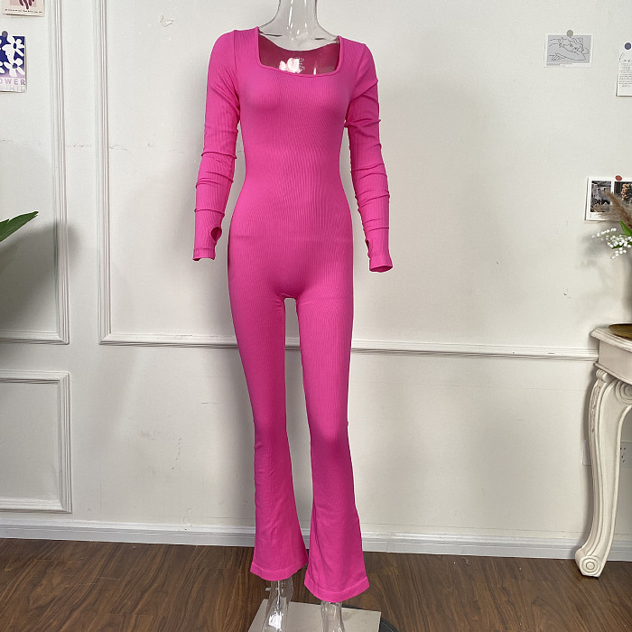 SUPER WHOLESALE | Square Neck Jumpsuit in 6 Colors