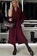 SUPER WHOLESALE | Woollen Long Coat in Wine Red
