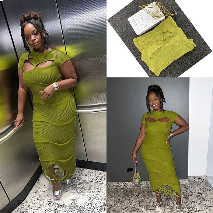 SUPER WHOLESALE | Cut-out Knitted Long Dress