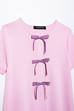 SUPER WHOLESALE | Bows Knitted Dress in Pink