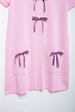 SUPER WHOLESALE | Bows Knitted Dress in Pink
