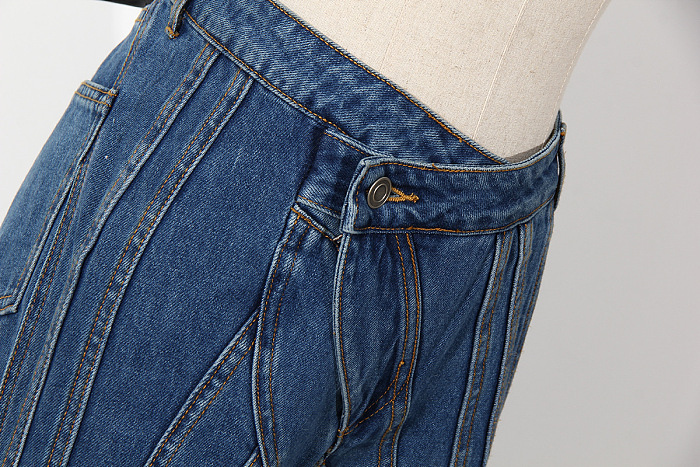 SUPER WHOLESALE | High Waisted Flared Paneled Jean