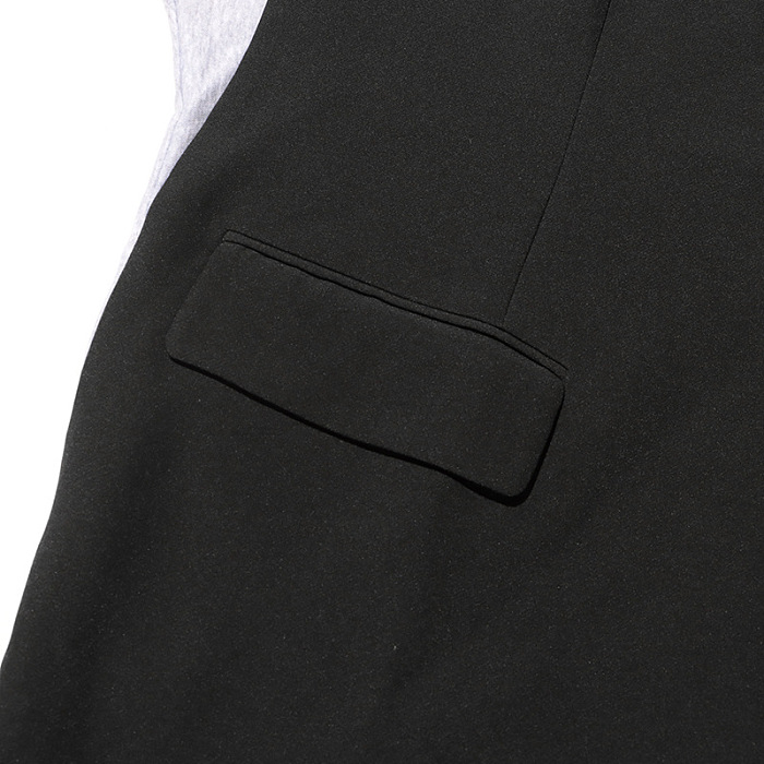 SUPER WHOLESALE | V-Neck Long Sleeve Color-Blocked High-End Blazer