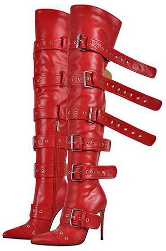 SUPER WHOLESALE |  Knee High Buckles Long Boots.
