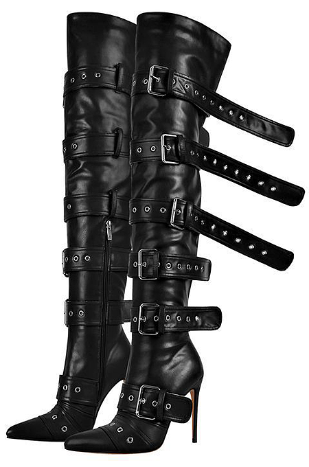 SUPER WHOLESALE |  Knee High Buckles Long Boots.