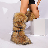 SUPER WHOLESALE |  Knee High Buckles High Boots.