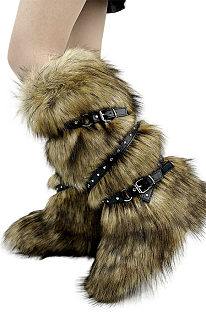 SUPER WHOLESALE |  Knee High Buckles High Boots.