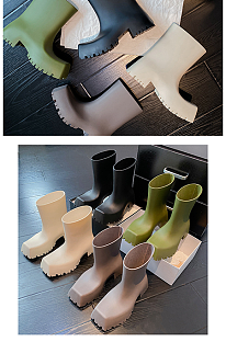 SUPER WHOLESALE |  Waterproof Square-toe Platform Boots