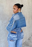 SUPER WHOLESALE | Pearl Chain Denim Jacket