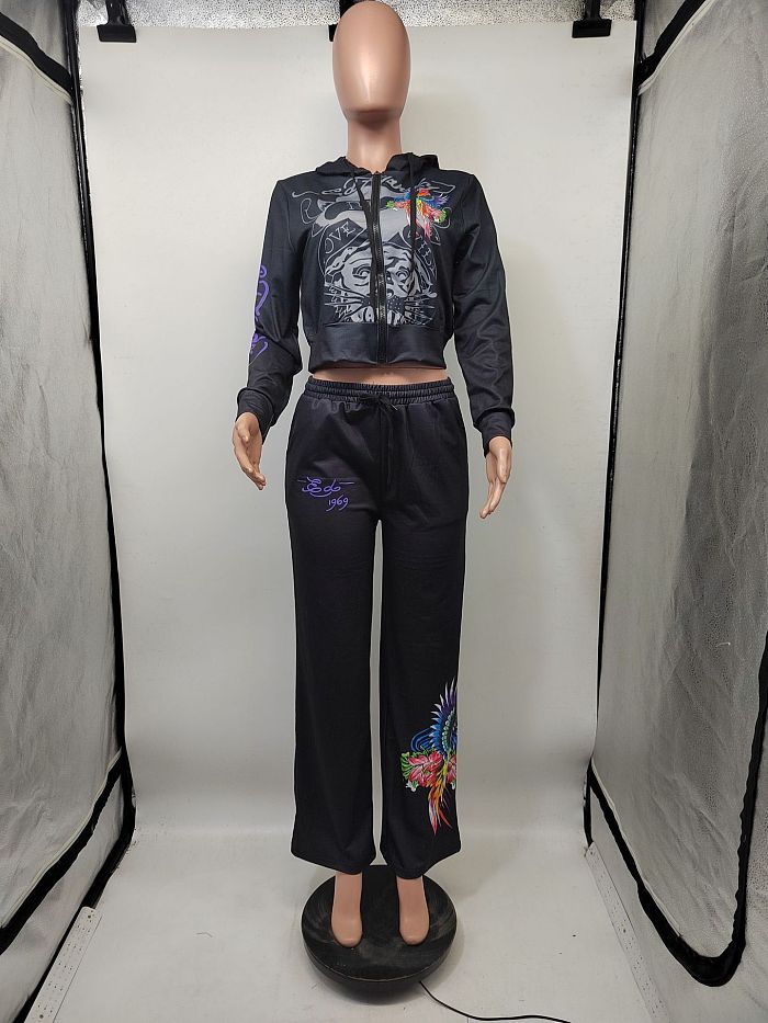 SUPER WHOLESALE | Printed Legging Suit with Hoodie Top