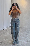 SUPER WHOLESALE | Distressed Cargo Jeans